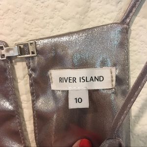 River Island Tops - River Island silver high neck tank blouse River Island Tops - River Island silver high neck tank blouse