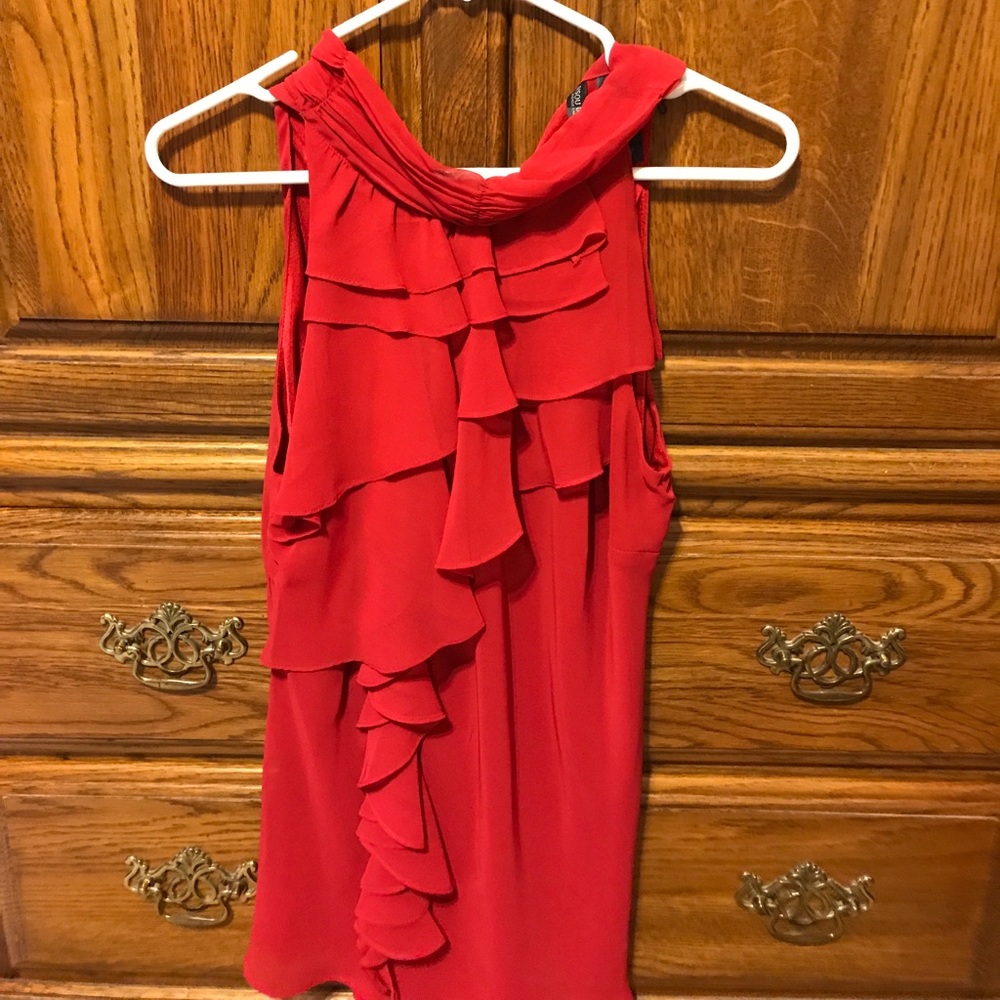 Red Polyester blouse