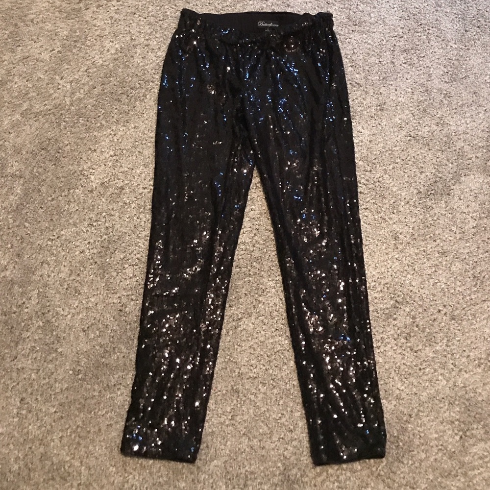 Black Sequin Leggings NWOT