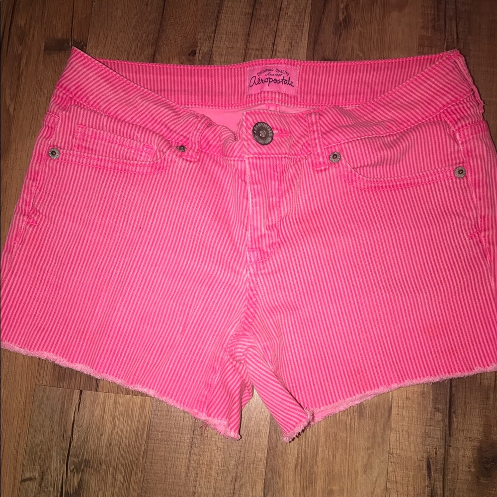 Pink Pinstripe Shorts