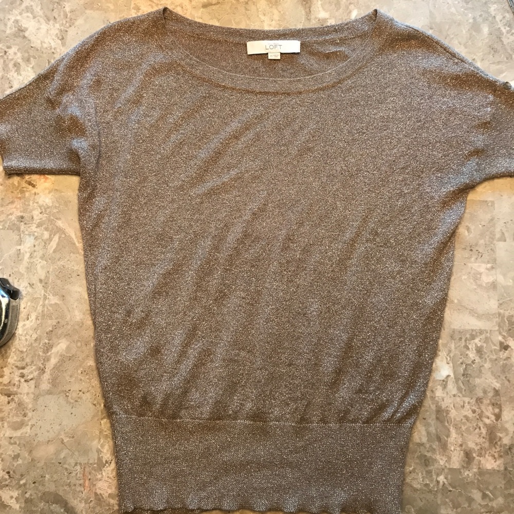 Loft Gold Shimmery Top