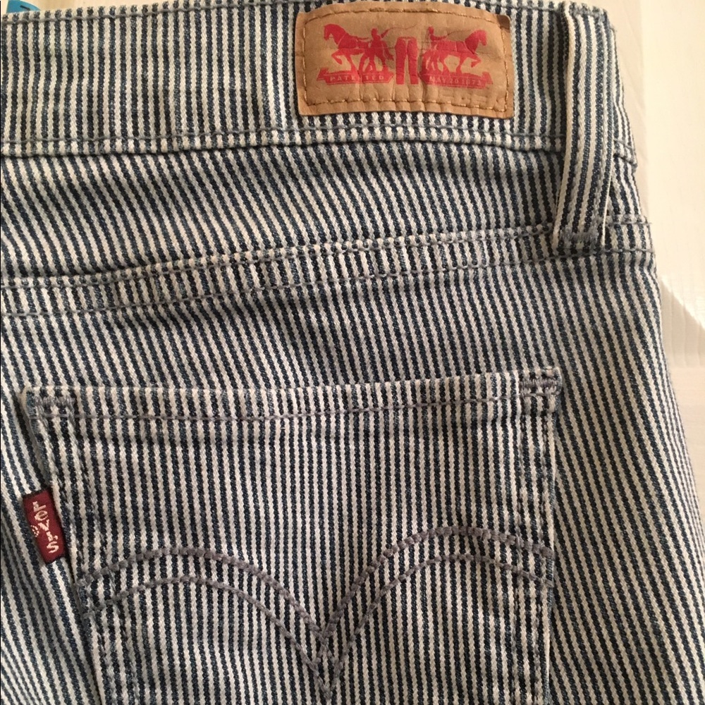 Levi's Seersucker Skinny Jeans