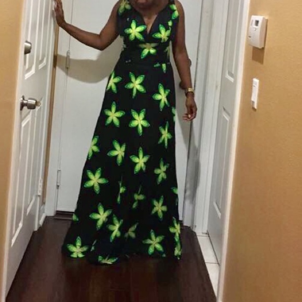 Ankara sleeveless maxi dress sz 6