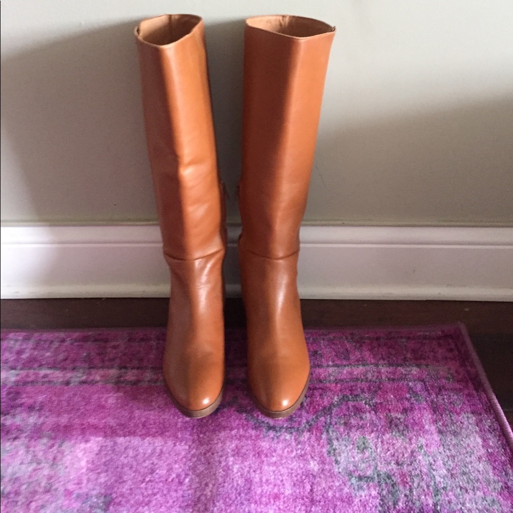 J crew brown riding boots