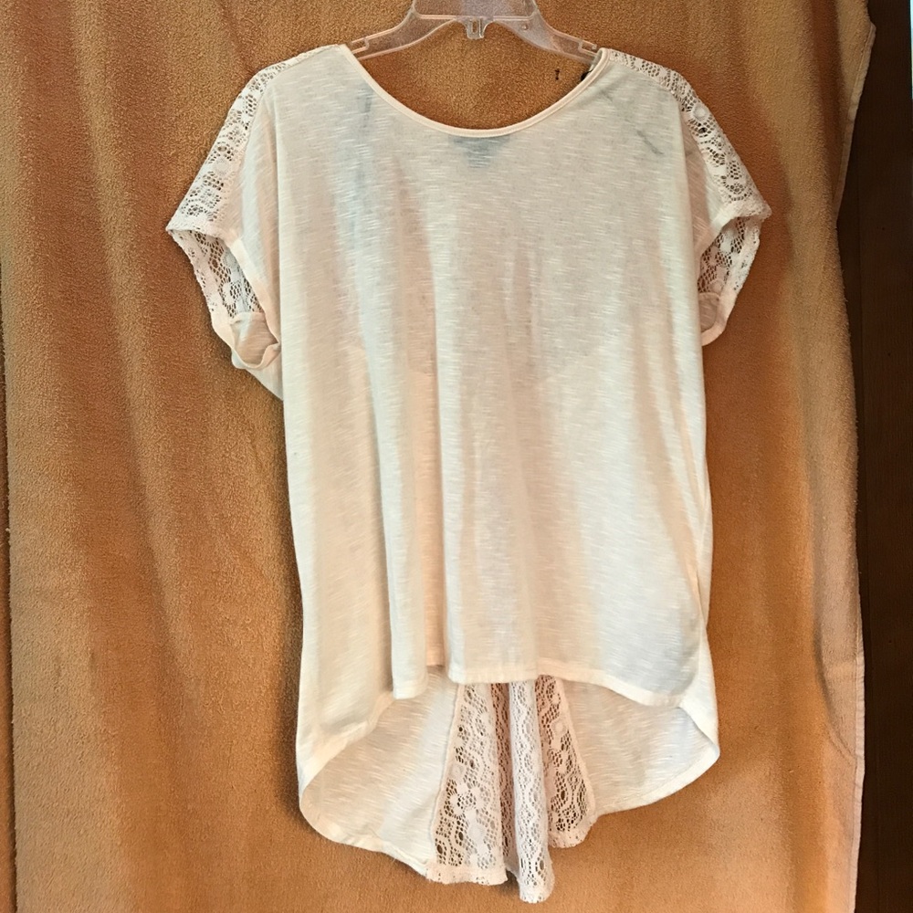 Shirt with lace