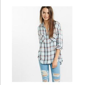 Plaid oversized shirt