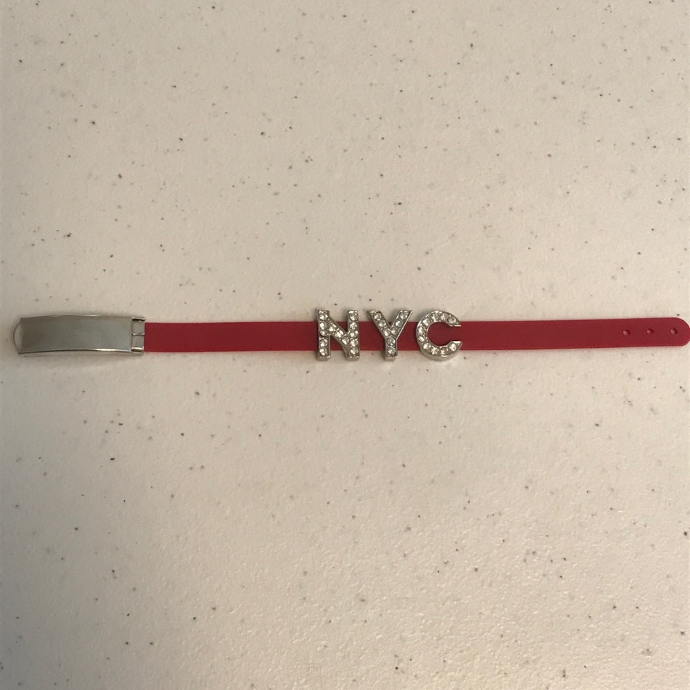 NYC Red Silicone Bracelet