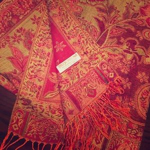 Pashmina - Red, Gold, Orange