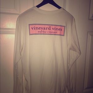 White long sleeve vineyard vine shirt, adult M