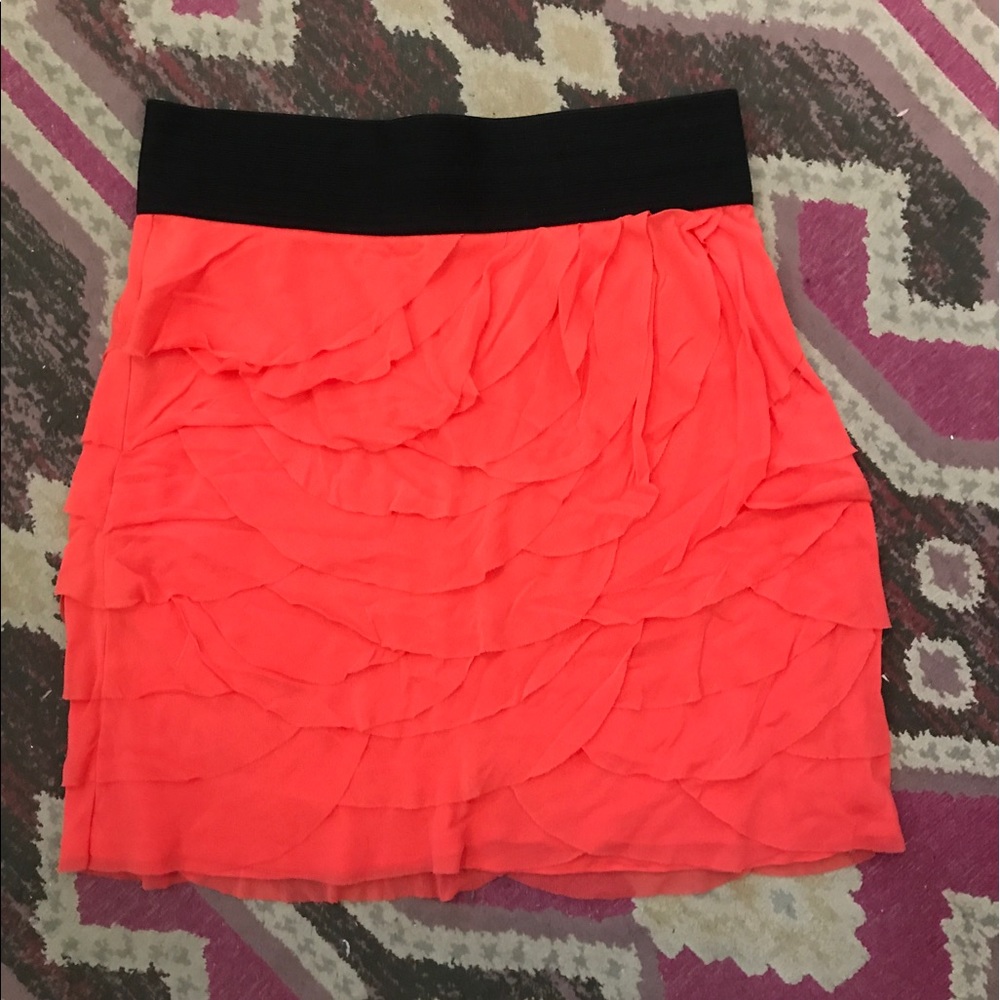 Express Coral Mini Skirt