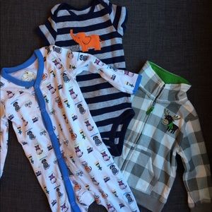 3 Baby Boy Footsie/Onesie/Jacket sz 12 MO