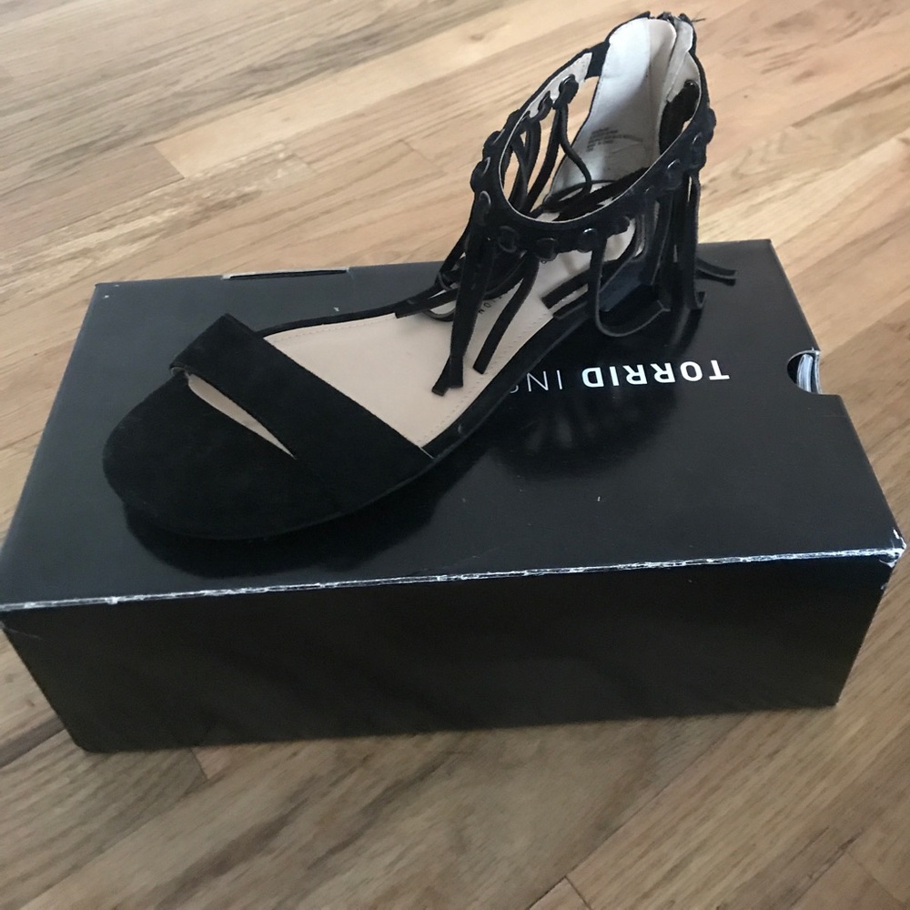 Suede fringed sandals from Torrid