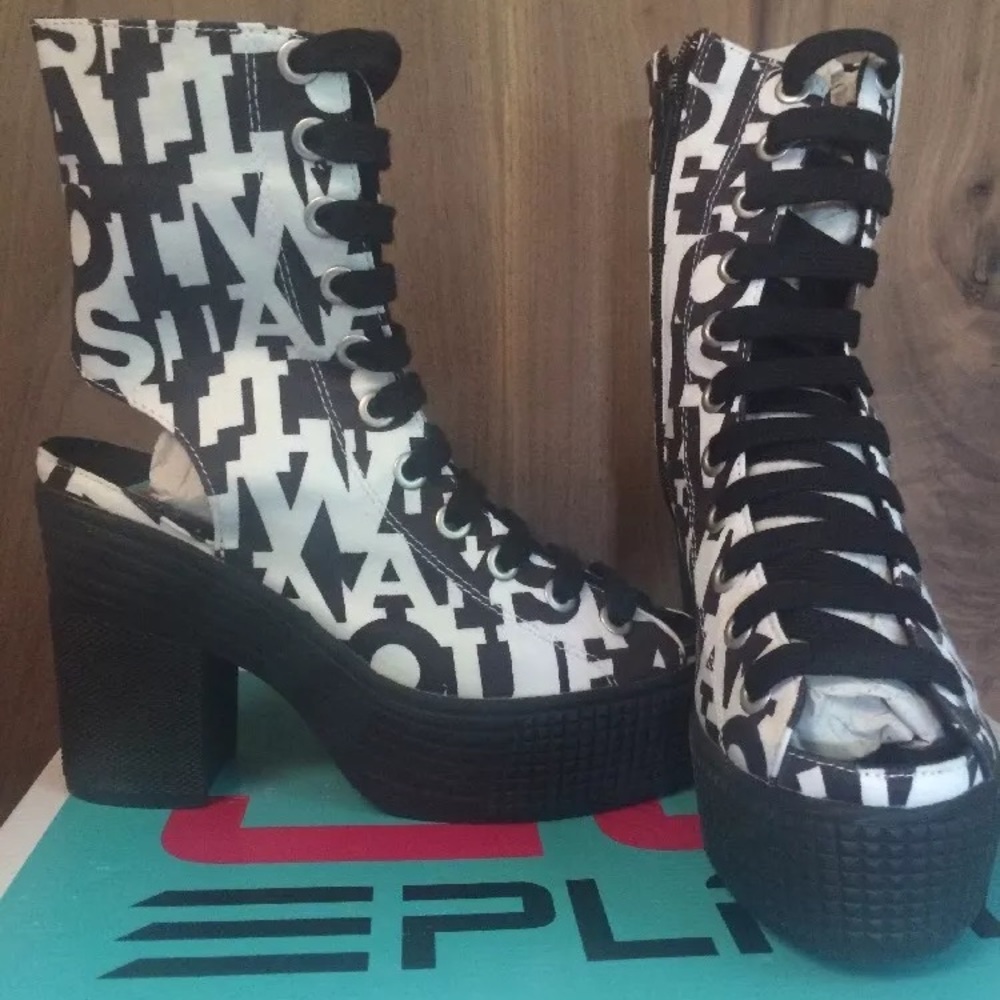 Jeffery Campbell b/w platform high top sneaker