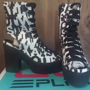 Jeffery Campbell b/w platform high top sneaker