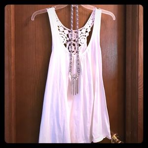 Patterned back tank top