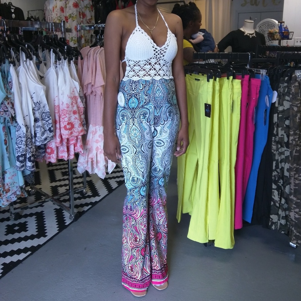 Crochet Halter Jumpsuit