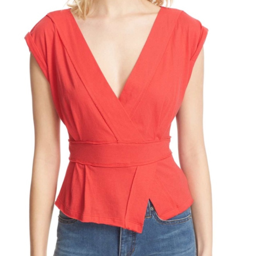 Free People NWT Hemingway tee in tulip size M