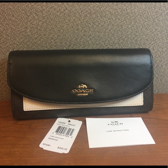 NWT COACH Colorblock Signature Slim Wallet