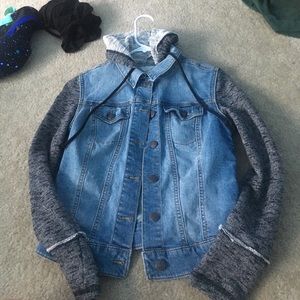 denim hooded jacket