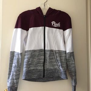 Pink zip up hoodie
