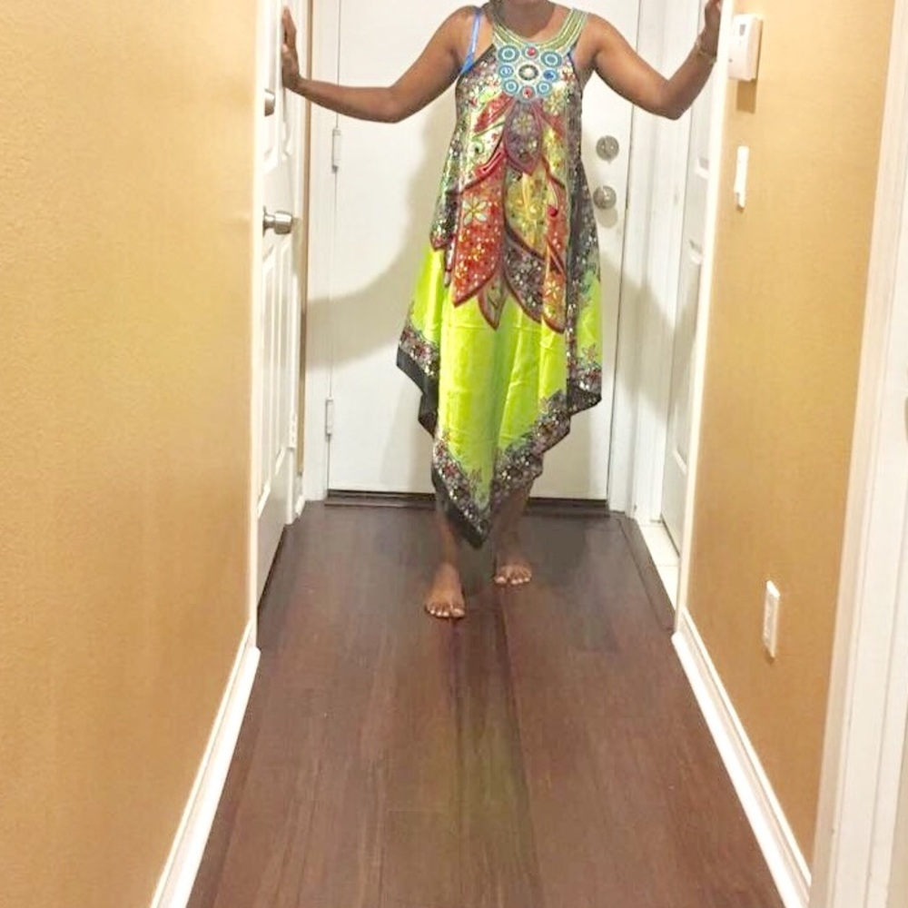 Silk kerchief dress sz small/medium