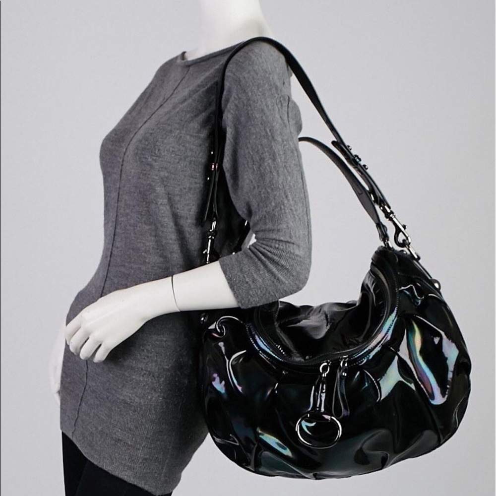 RARE Gucci Oil Slick Icon Bit Large Shoulder Bag