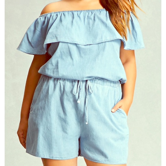 Forever 21 Dresses & Skirts - ✨ F21+ Denim Romper ✨