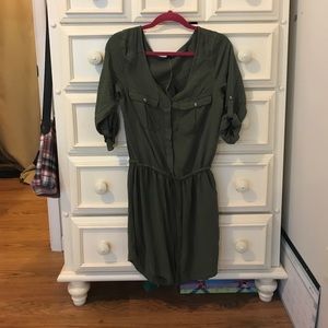 Army green dress from American Eagle.