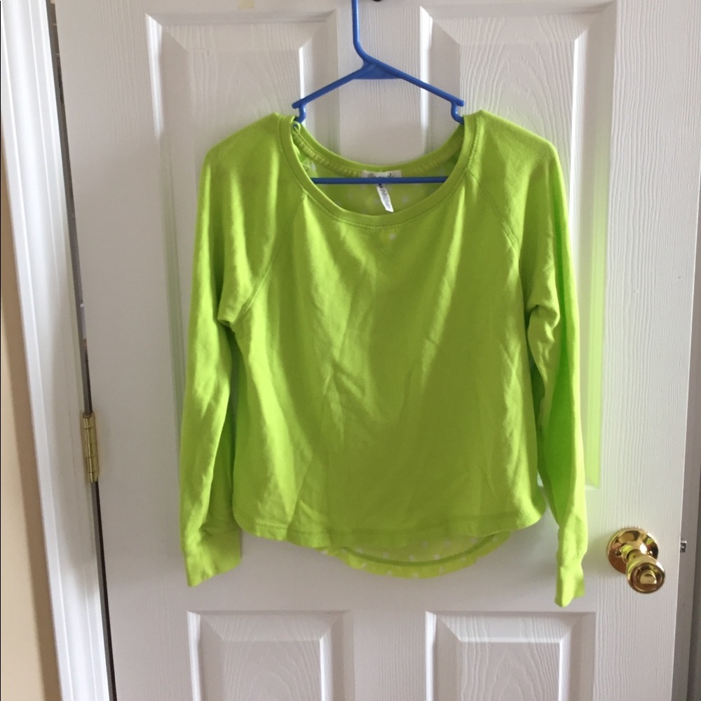 NEON GREEN LONG SLEEVE TOP