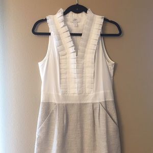 Ann Taylor Loft Ruffle Neck Dress