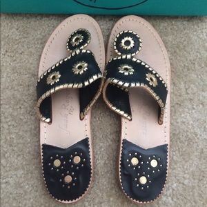 Jack Rogers- black and gold