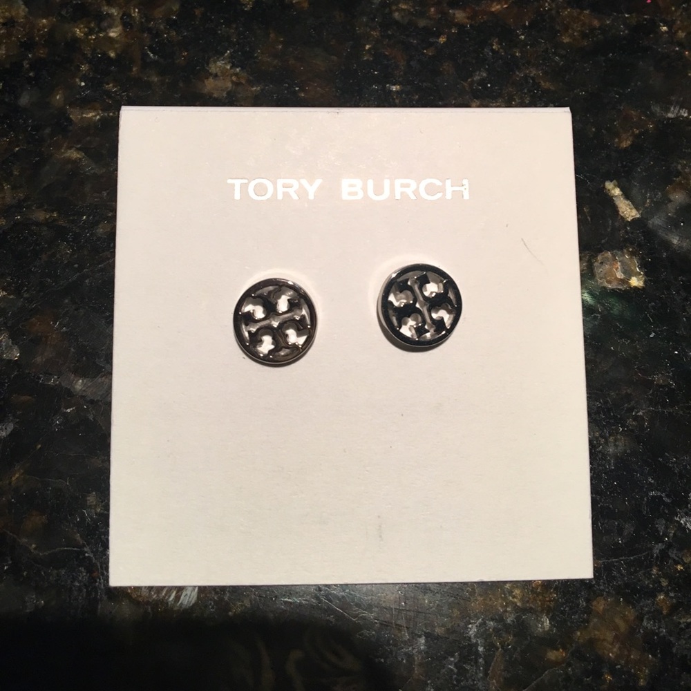 Tory Burch Logo Circle Stud Earrings