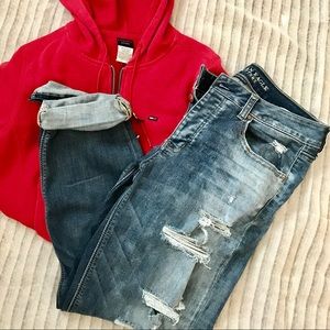 American Eagle Distressed Boyfriend Jeans