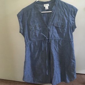 Chambray maternity top