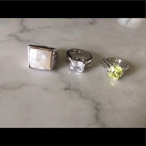 Set of 3 Lia Sophia rings
