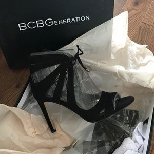 Lace-up BCBG heels