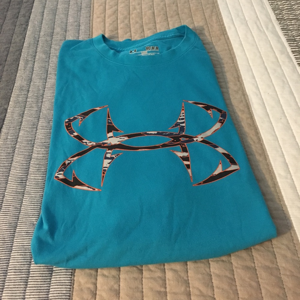 Blue under Armour fishing shirt