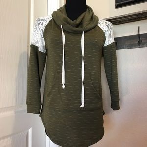 💕BUNDLE ONLY💕 Olive Lace Inset Top