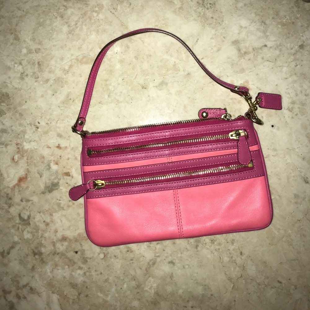 Pink coach purse. Very used