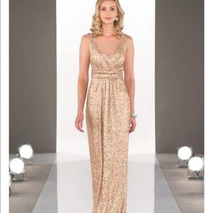 Sorella Vita designer bridesmaid dress matte gold