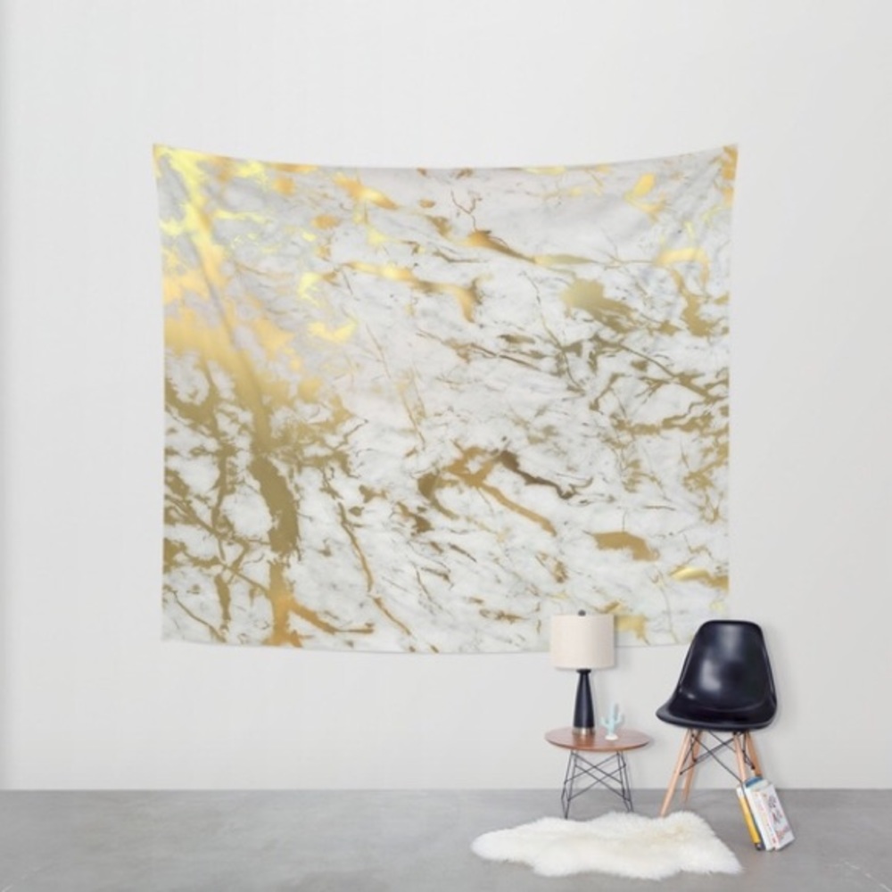 Society 6 Gold Marble Tapestry