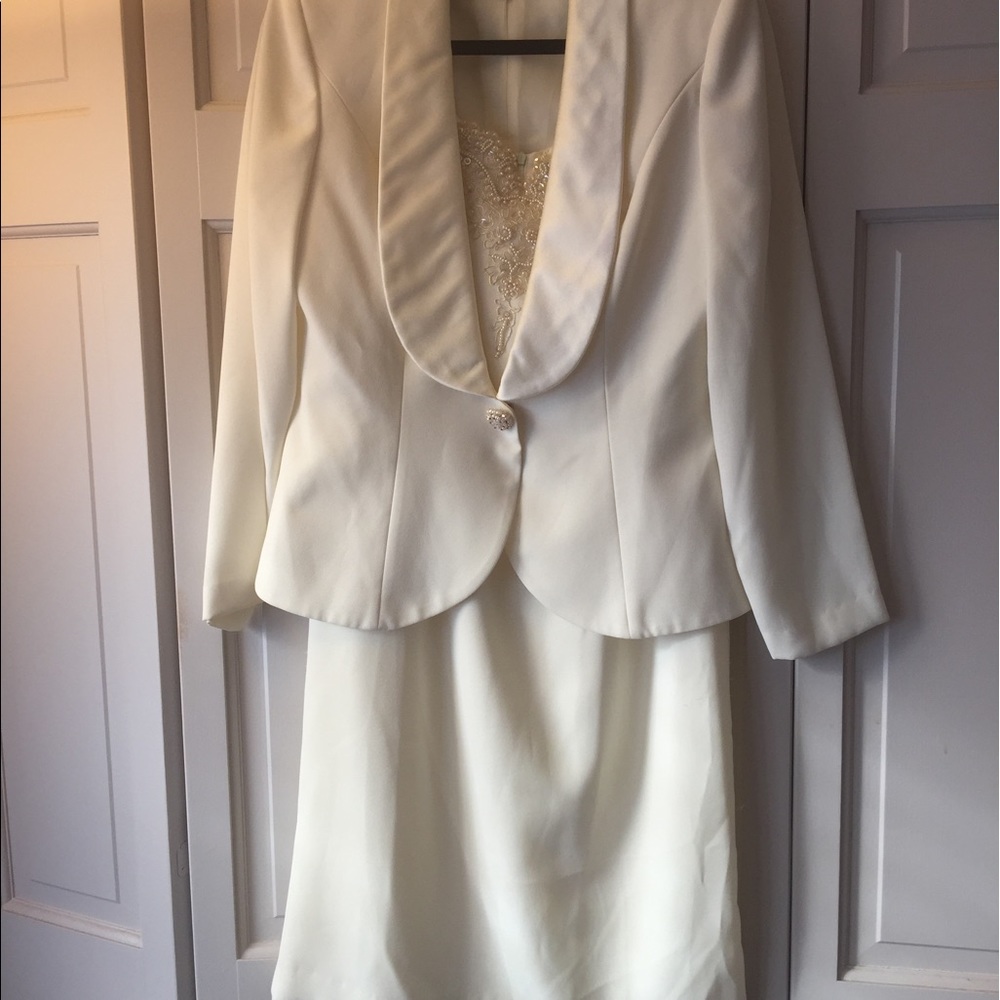 Nah Nah Collections Cream Dress with Jacket