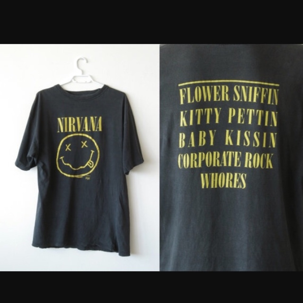 Nirvana Smiley Logo Tee medium FINAL GONE 7/25