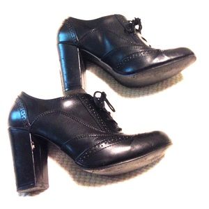 Summer Sale! MIA Black Oxford Lace-up Heeled Boot