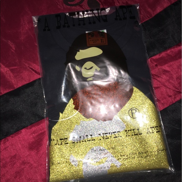 Glitter Big Ape Head Tee - Picture 1 of 7