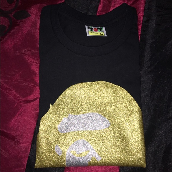 Glitter Big Ape Head Tee - Picture 2 of 7