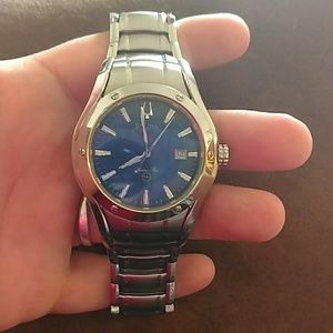 Stainless Steel Blue Dial Mens Watch