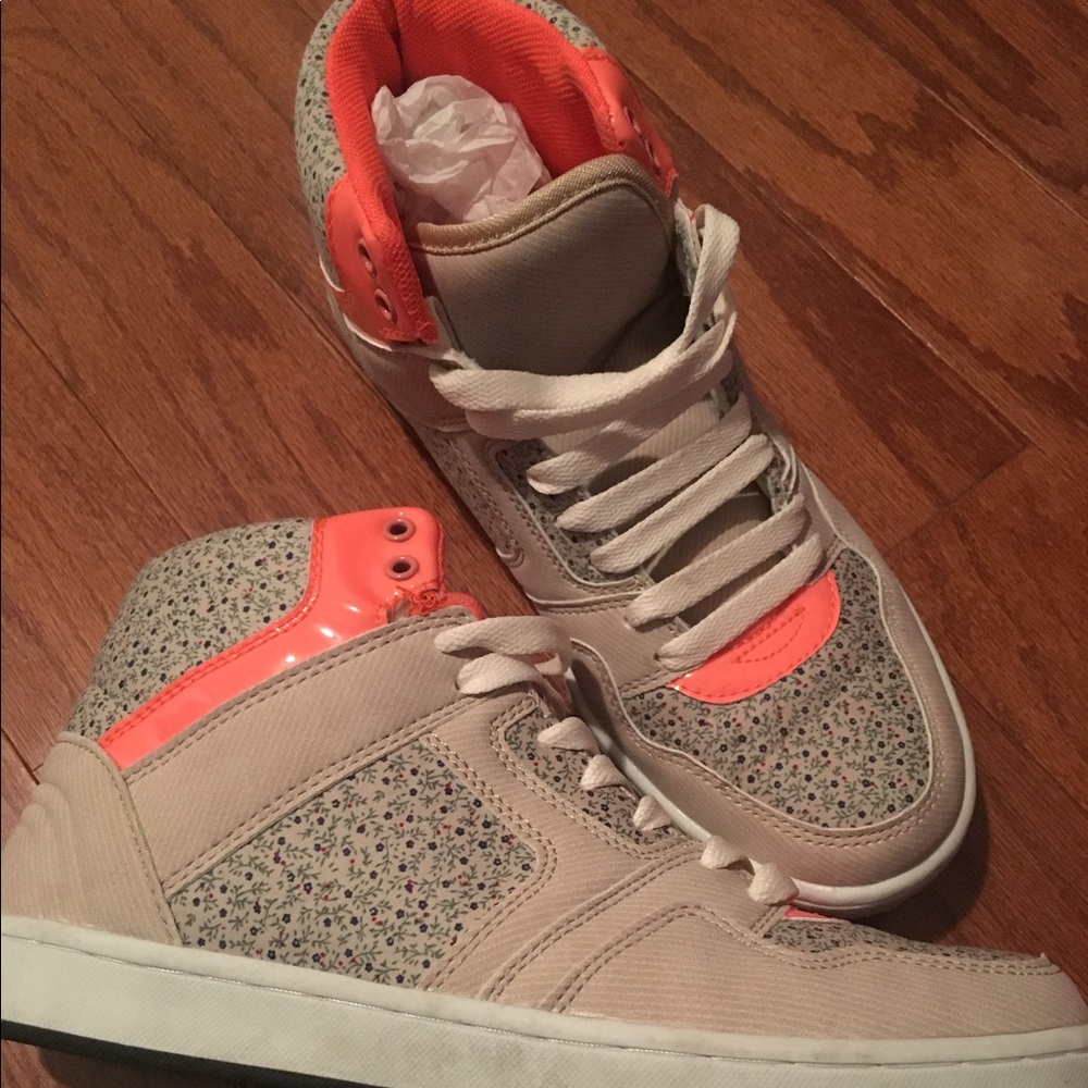Urban outfitters Floral high top shoes