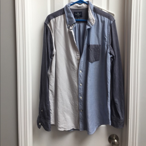 Men's Large Tall denim dress shirt - Picture 1 of 1