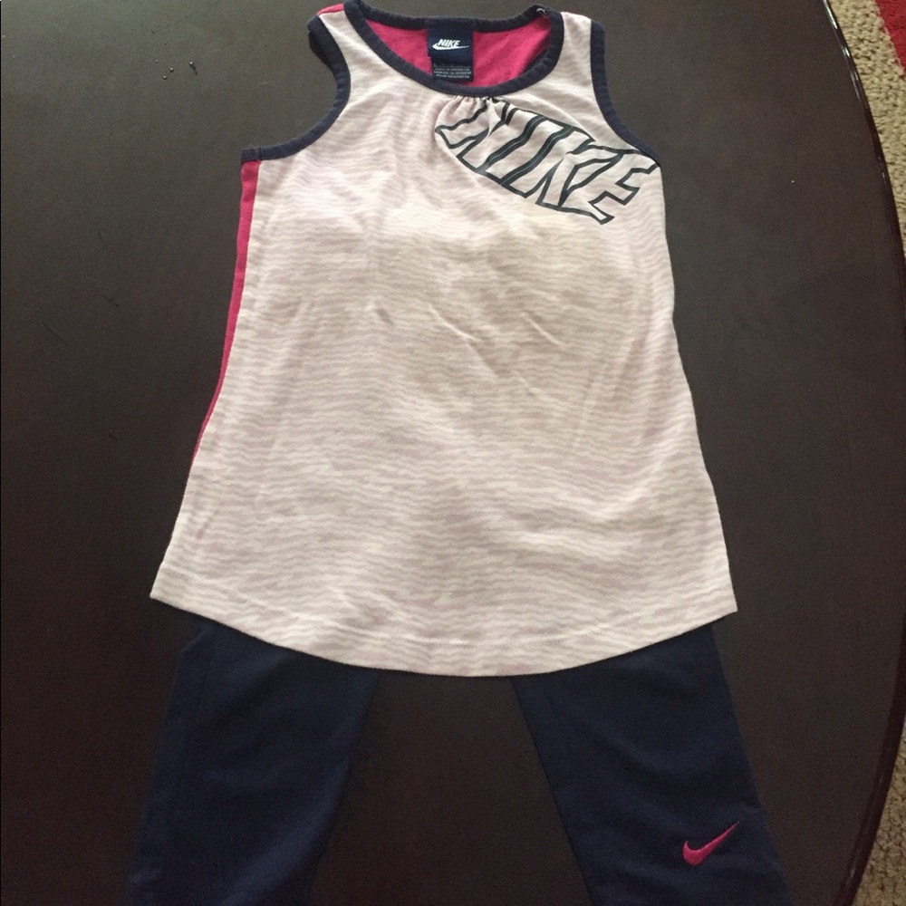 Nike shirt and Nike pants Capri girls